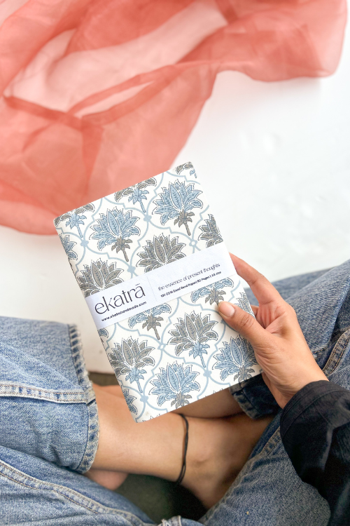 Ekatra A5 Handmade Journal - Blue Lotus ( Set Of 2 )