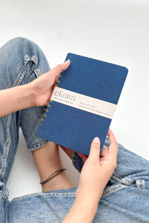 A5 Wire Bound Ruled Journal By Ekatra - Blue ( Set Of 2 )