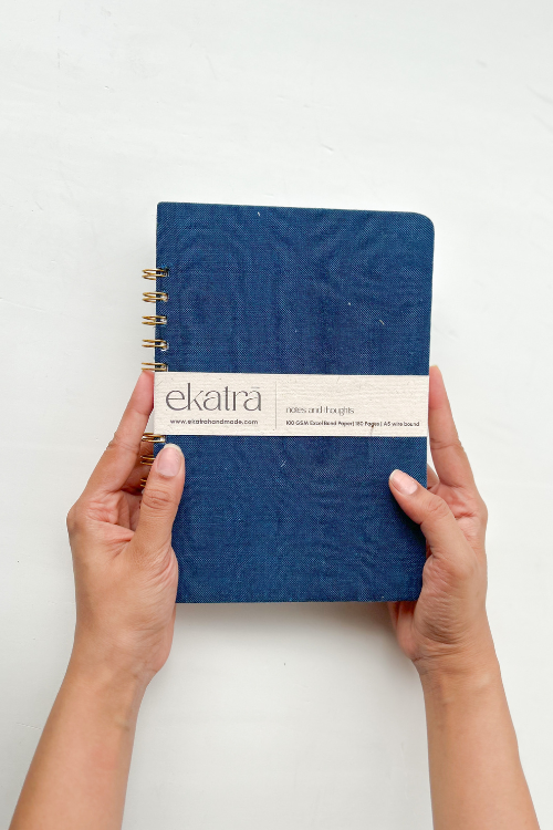 A5 Wire Bound Ruled Journal By Ekatra - Blue ( Set Of 2 )