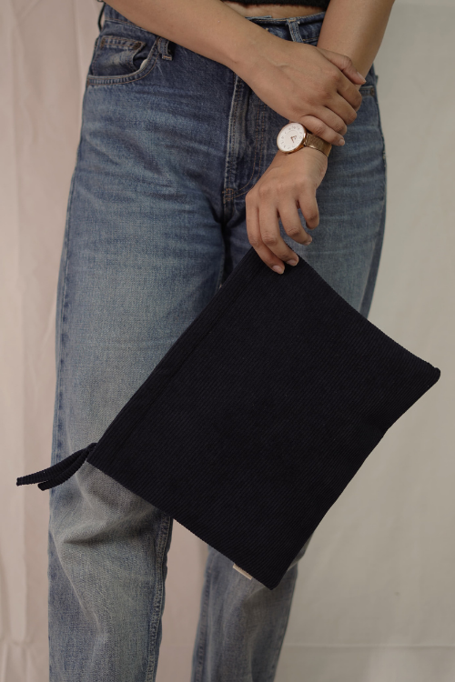 Ekatra Corduroy I-Pad Sleeve - Midnight Sky