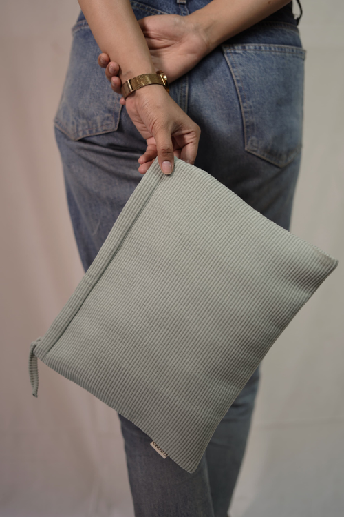 Ekatra Corduroy I-Pad Sleeve - Sage