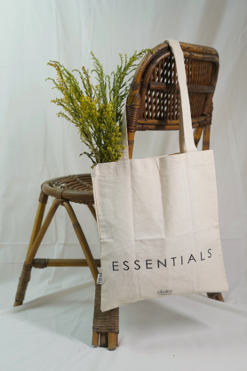 Ekatra Essentials Day Tote - Woven Cotton ( Set Of 2 )