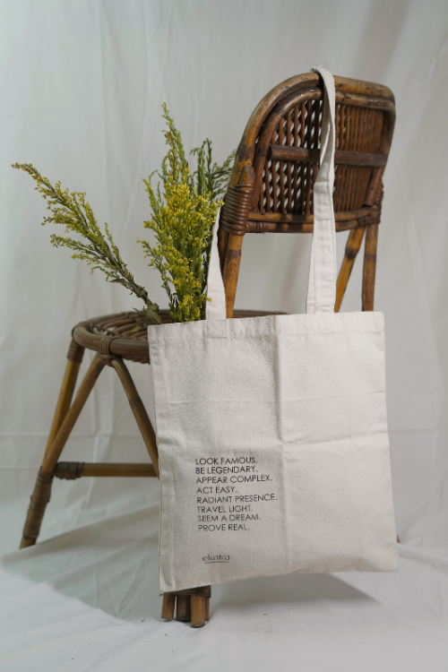 Ekatra Famous Day Tote - Woven Cotton ( Set Of 2 )