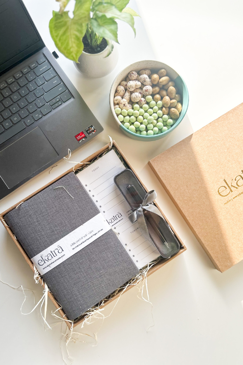 Sustainable Productivity Gift Hamper By Ekatra - Solid Grey