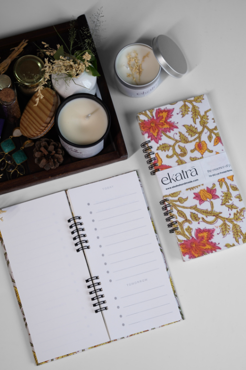 Ekatra To Do Spiral Pad - Pink Floral ( Set Of 3 )