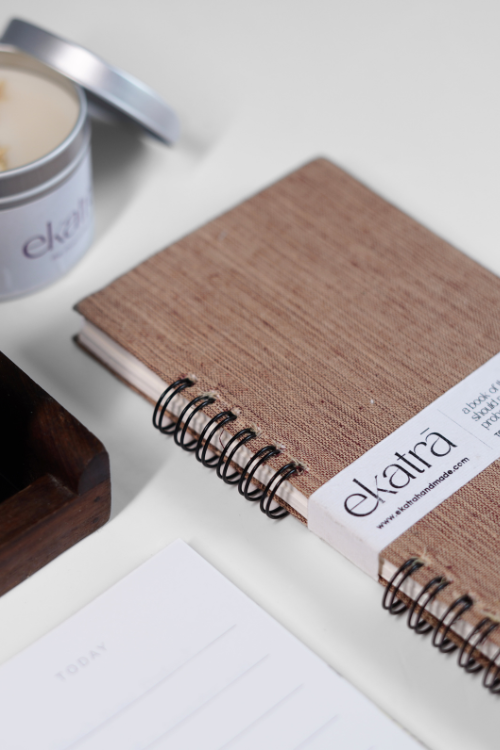 Ekatra To Do Spiral Pad - Solid Beige  ( Set Of 3 )