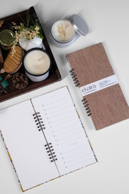 Ekatra To Do Spiral Pad - Solid Beige  ( Set Of 3 )