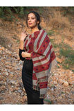 Exclusive, Soft Himachal Wool Stole - 6 Panels, Beige