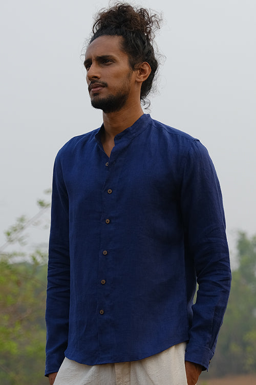 Oceania Cotton Linen Full Sleeves Shirt For Men Online