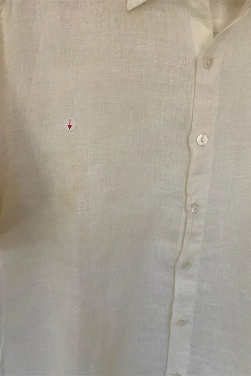 Okhai 'Reverence' Cotton Linen Blend Hand Embroidered Half Sleeves Shirt | Rescue