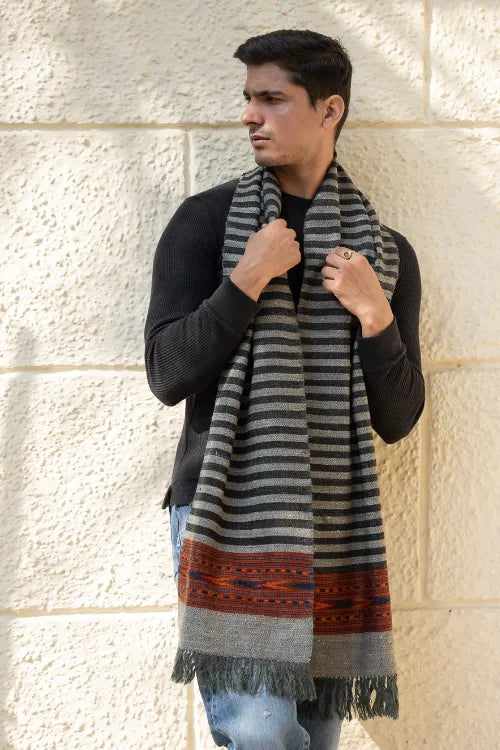 The ICH Light & Warm Himachal Muffler - Fog & Flint Trail