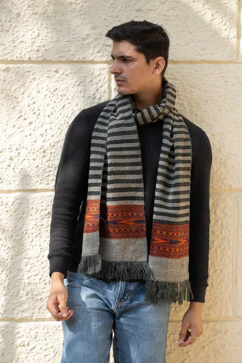 The ICH Light & Warm Himachal Muffler - Fog & Flint Trail