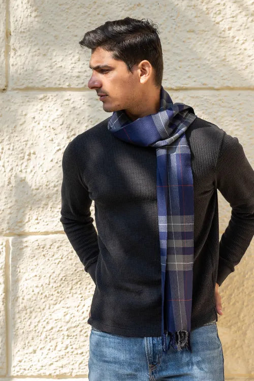 The ICH Light & Warm Merino Wool Stole - Inkstone