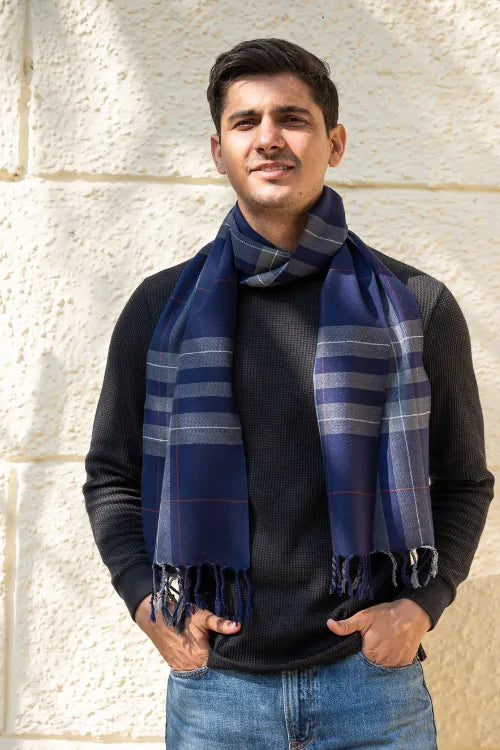 The ICH Light & Warm Merino Wool Stole - Inkstone