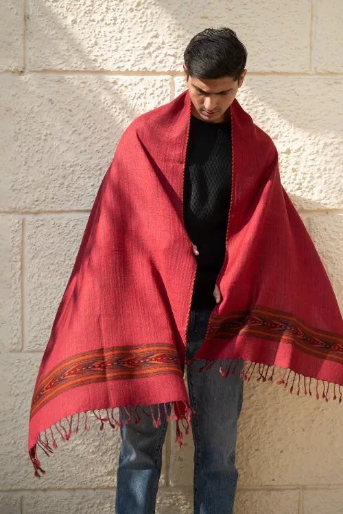 The ICH Light & Warm Himachal Stole - Rosewood Trail
