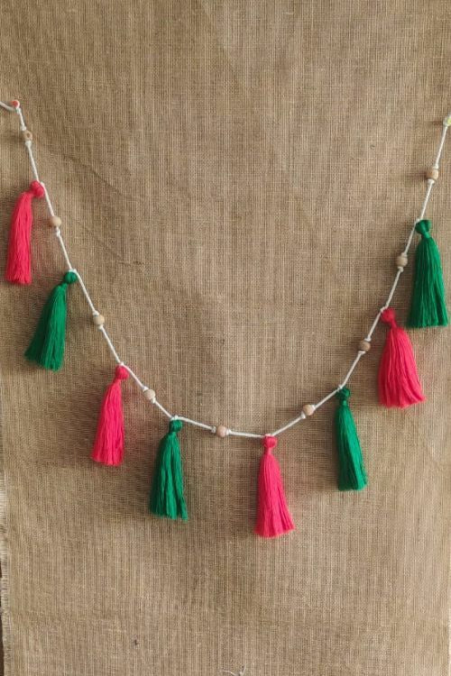 Whe Multicolor Christmas Bunting With Tassels Combo Of 3