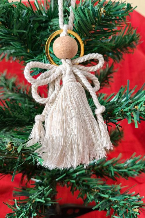 Whe Angel Macrame Christmas Charm Combo Of 3