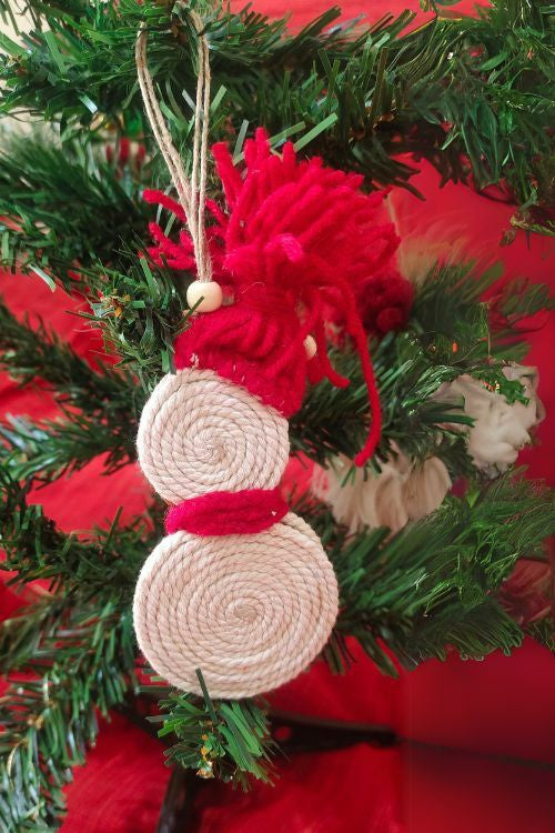 Whe Snowman Macrame Christmas Charm Combo Of 3