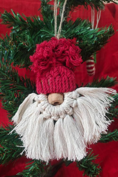 Whe Gnome Macrame Christmas Charm Combo Of 3