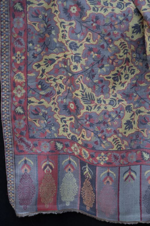 TICH Fine, Soft Kashmiri Wool Stole - Lemon Floral