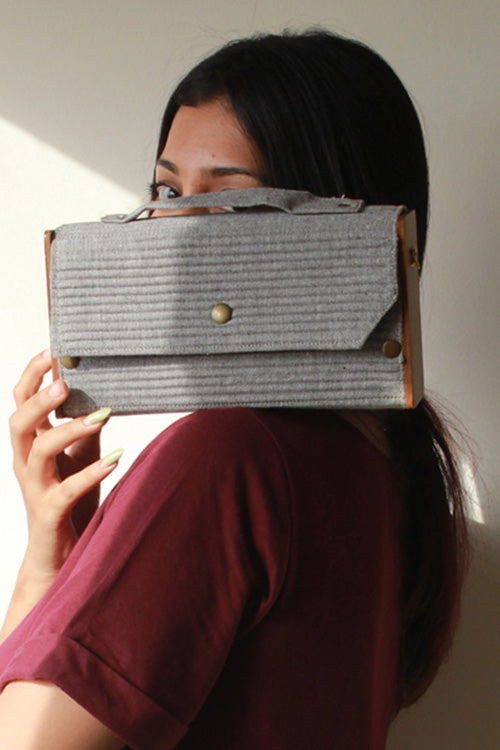 Lukka Chuppi Cadet & Fern Box Clutch - Changeable Sleeve