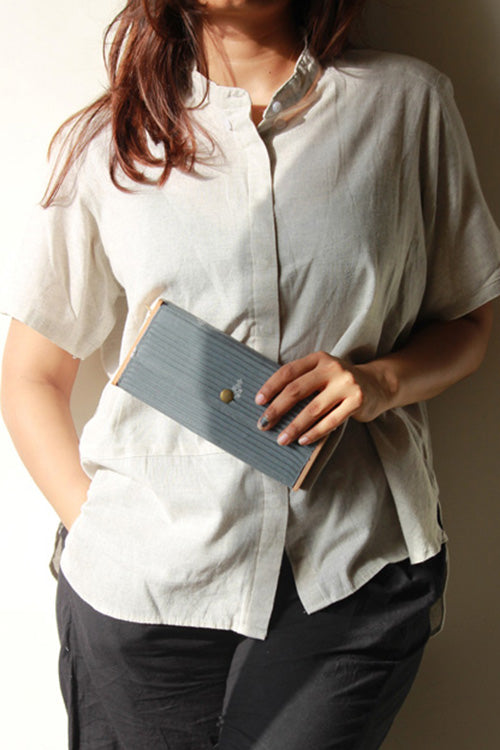 Lukka Chuppi Ash Gray Mini Clutch - Single Sleeve