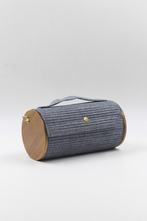 Lukka Chuppi Slate Round Clutch - Single Sleeve