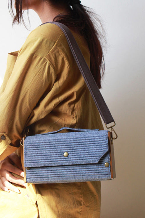 Lukka Chuppi Mauve & Slate Round Clutch - Changeable Sleeve