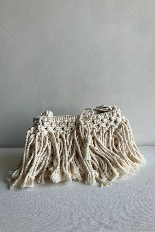 House Of Macrame "Freya" Hand-Bag - Off White