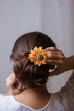Samoolam Handmade Crochet Hairstick ~ Sunflower