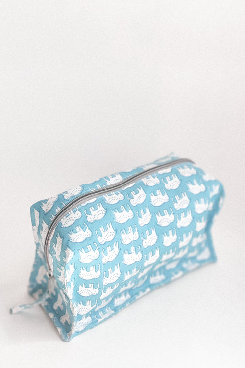 Ekatra 100% Cotton Travel Organizer/Pouch - Elephant Motif