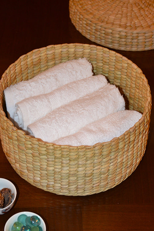 Dharini Kauna Round Gift & Utility Box Natural