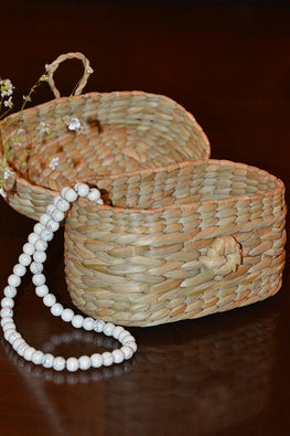 Dharini Kauna Oval Trinket & Gift Box Small