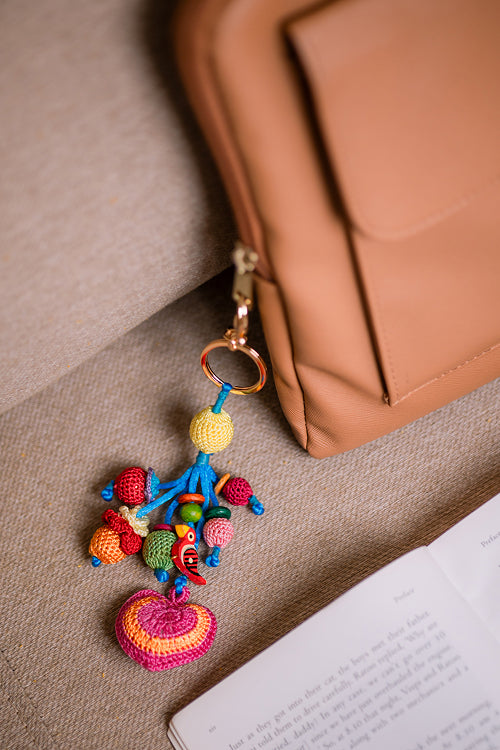 Samoolam Boho Bag Charm Red Heart