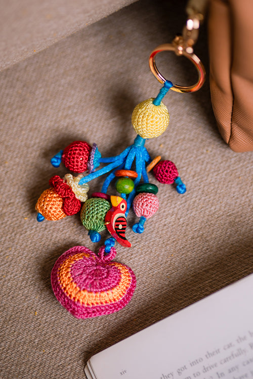 Samoolam Boho Bag Charm Red Heart