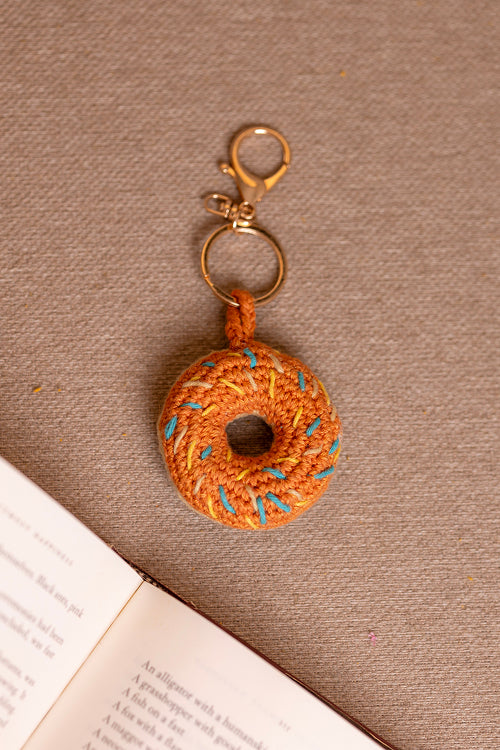 Samoolam Boho Bag Charm orange Doughnut