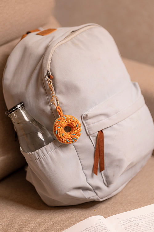 Samoolam Boho Bag Charm orange Doughnut