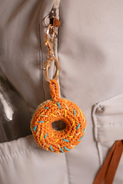 Samoolam Boho Bag Charm orange Doughnut