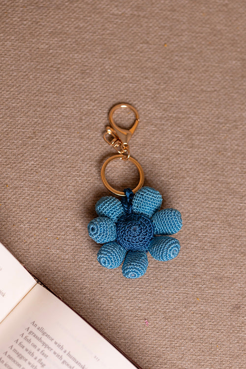 Samoolam Boho Bag Charm Neela Phool