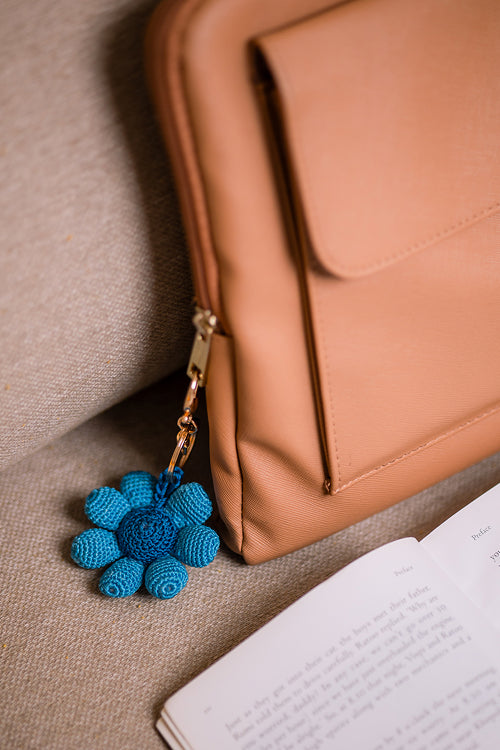 Samoolam Boho Bag Charm Neela Phool