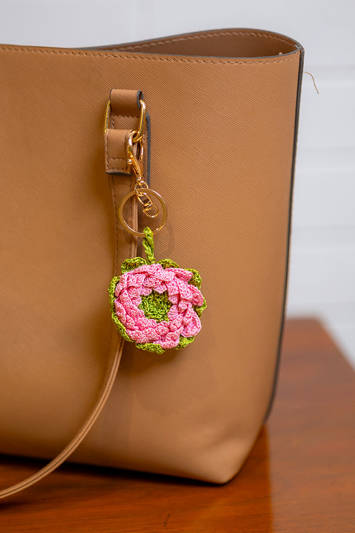 Samoolam Boho Bag Charm Gulabi Camelia