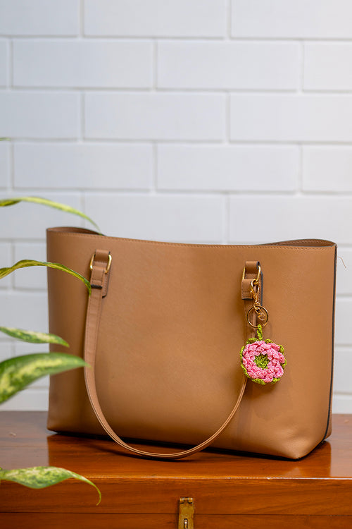 Samoolam Boho Bag Charm Gulabi Camelia