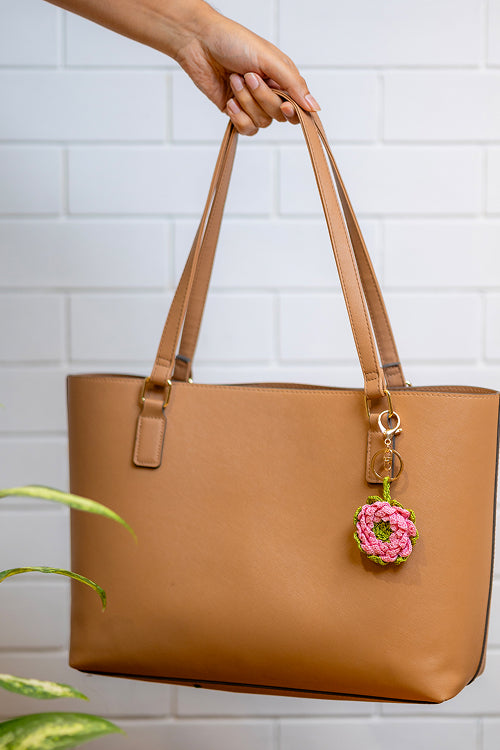 Samoolam Boho Bag Charm Gulabi Camelia