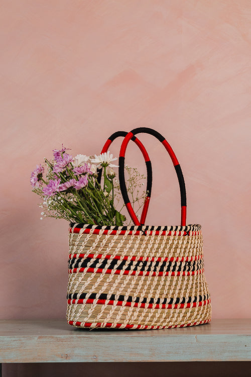 Kraftribe Grass & Palm Handbag