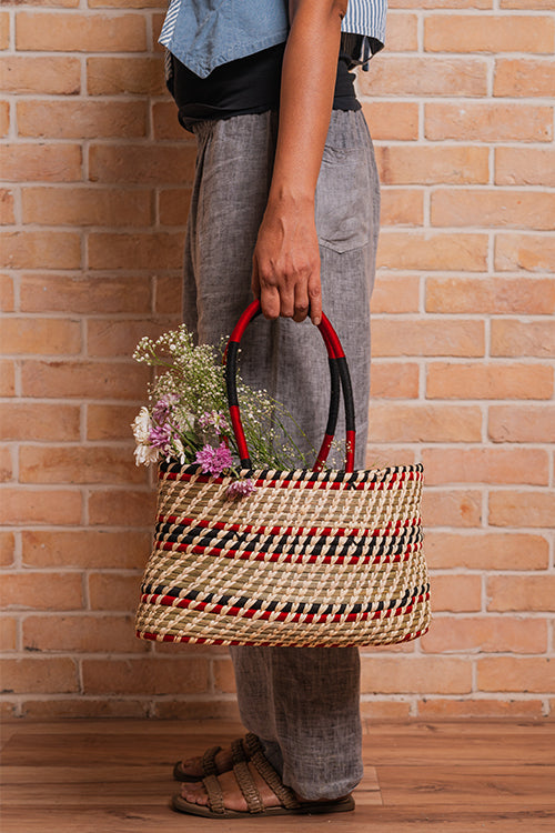 Kraftribe Grass & Palm Handbag