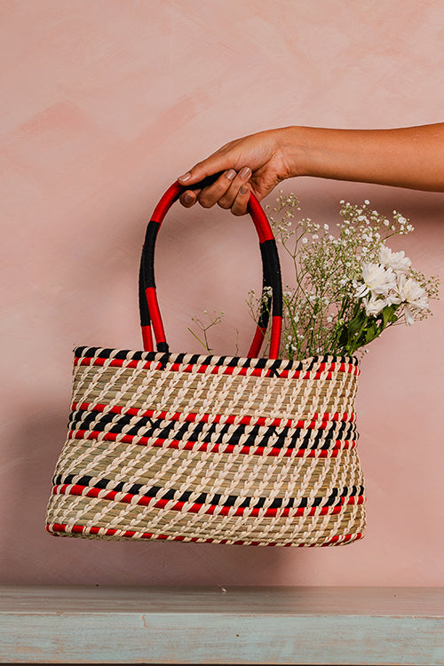 Kraftribe Grass & Palm Handbag