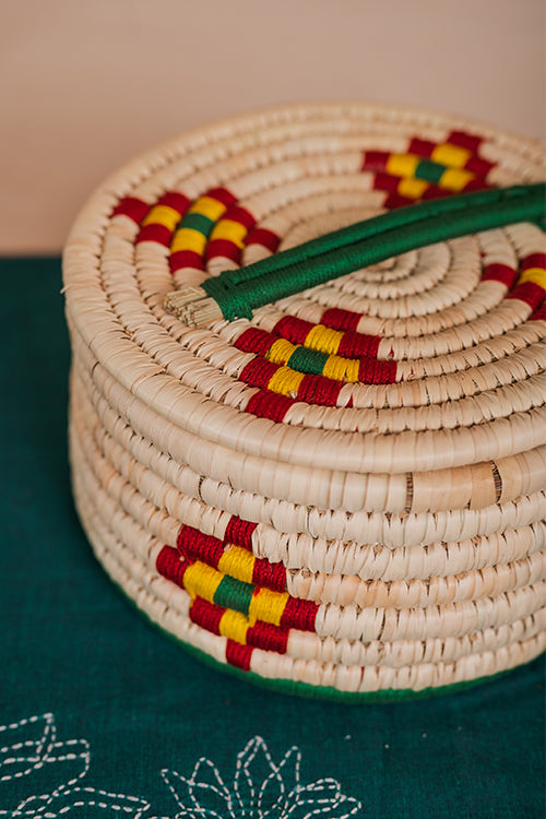 Kraftribe Grass Chapati Box/Storage Box