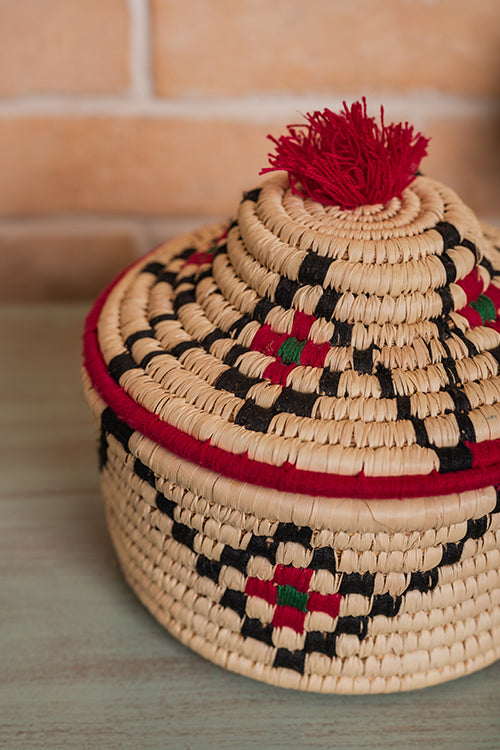 Kraftribe Grass Chapati Box/Storage Box(Multicolour)