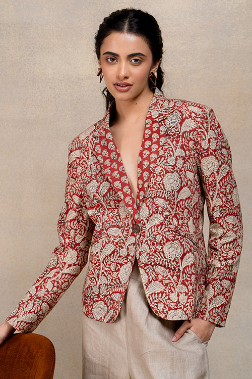 Okhai "Triumphant" Handblock Printed Blazer