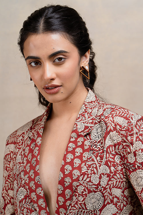 Okhai "Triumphant" Handblock Printed Blazer